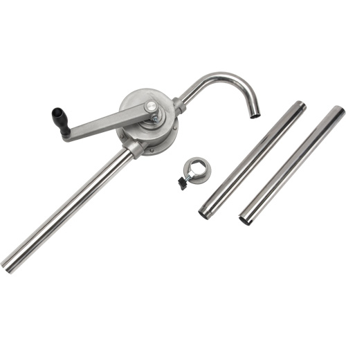 Pompe rotative pour baril, Acier inoxydable, Pour capacit&eacute; 55 gal., 12 oz/course Les Distributions ICE