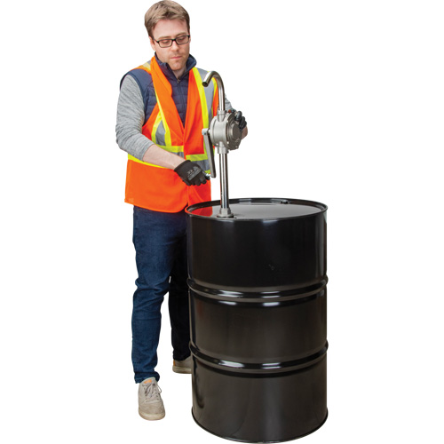 Pompe rotative pour baril, Acier inoxydable, Pour capacit&eacute; 55 gal., 12 oz/course Les Distributions ICE