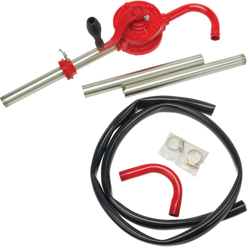 Rotary Type Drum Pump, Cast Iron/Steel, Fits 30-55 Gal., 8 oz./Stroke Les Distributions ICE