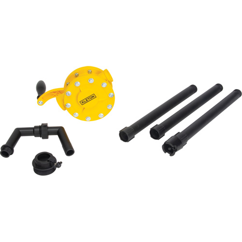 Rotary Type Drum Pump, Polypropylene, Fits 15 - 55 US Gal., 8 oz./Stroke Les Distributions ICE