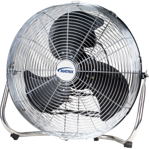 High-Velocity Floor Fan, Commercial, 3 Speed, 18" Diameter Les Distributions ICE