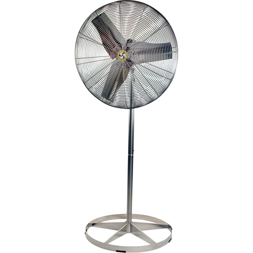 Stainless Steel Food Service Washdown Air Circulating Fans, Industrial, 1 Speed, 24" Diameter Les Distributions ICE