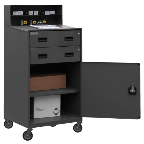 Shop Desk, 23" W x 20" D x 51" H, Grey Les Distributions ICE