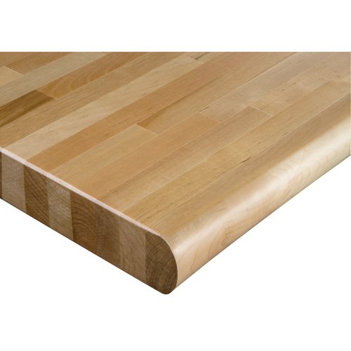 Laminated Hardwood Workbench Top, 60" W x 30" D, Bullnose Edge, 1 3/4" Thick Les Distributions ICE