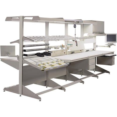 Postes de travail modulaire ergonomiques - Armoires suspendues Les Distributions ICE