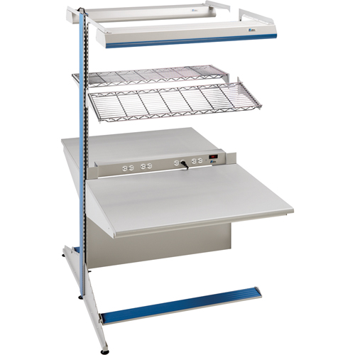 Postes de travail modulaires ergonomiques - Exemples de configurations - A-DA Ajouts &agrave; deux c&ocirc;t&eacute;s, 48" la x 56" p x 84" h, Ajout &agrave; deux c&ocirc;t&eacute;s Les Distributions ICE