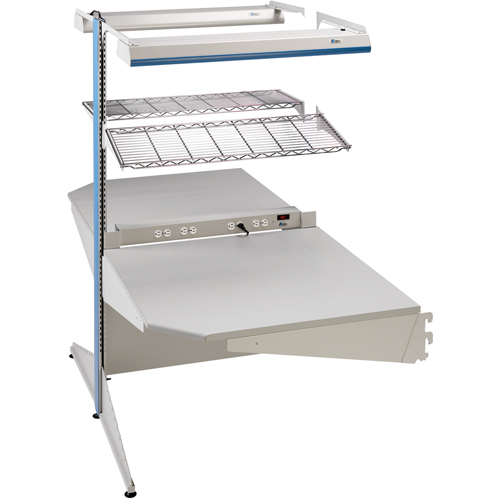 Postes de travail modulaires ergonomiques - Exemples de configurations - A-DC Ajouts de coin &agrave; deux c&ocirc;t&eacute;s, 36" la x 56" p x 84" h, Ajout de coin &agrave; deux c&ocirc;t&eacute;s Les Distributions ICE