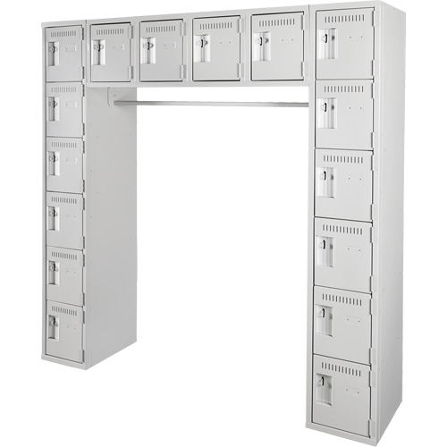 Arche de casiers &eacute;conomiques assembl&eacute;s Clean Line, 16 niveaux, Bloc de 3, 18" x 72" x 12", Acier Les Distributions ICE