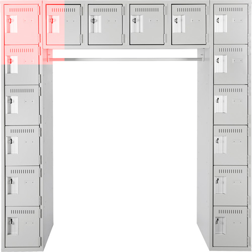Arche de casiers &eacute;conomiques assembl&eacute;s Clean Line, 16 niveaux, Bloc de 3, 18" x 72" x 12", Acier Les Distributions ICE