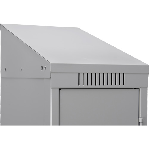 Clean Line Lockerette , 6 -tier, Bank of 4, 48" x 18" x 82", Steel, Beige, Rivet (Assembled) Les Distributions ICE