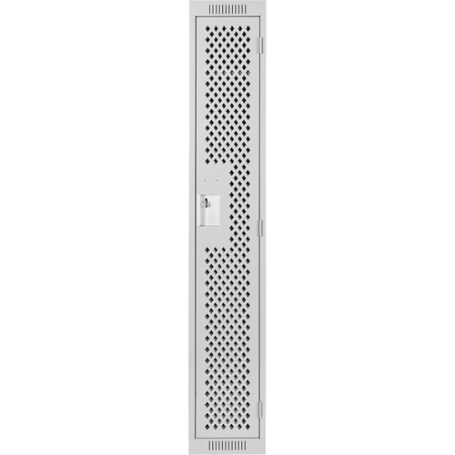 Clean Line Lockers, 12" x 15" x 72", Steel, Grey, Rivet (Assembled), Perforated Les Distributions ICE