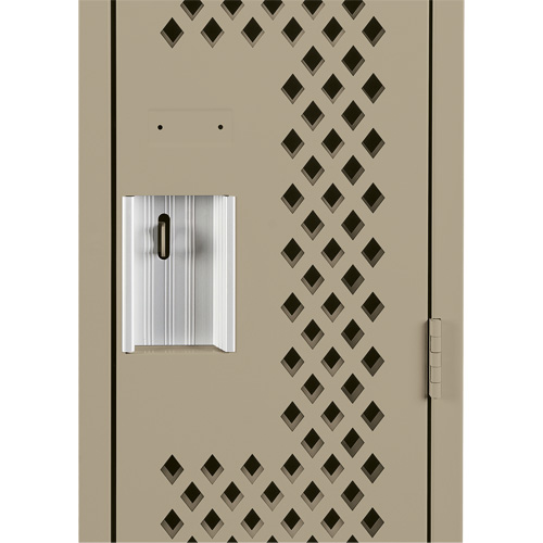 Clean Line Lockers, Bank of 2, 24" x 15" x 72", Steel, Beige, Rivet (Assembled), Perforated Les Distributions ICE