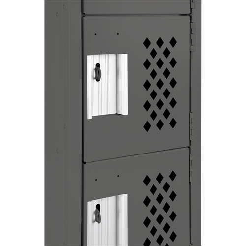Clean-Line Perforated Lockerette, 6 -tier, 15" x 72" x 12", Steel Les Distributions ICE