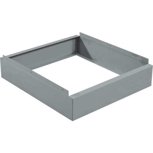 Base en retrait pour casiers &eacute;conomiques Clean Line, 1 Blocs, 4" lo x 12" la x 18" p, Gris, Acier Les Distributions ICE
