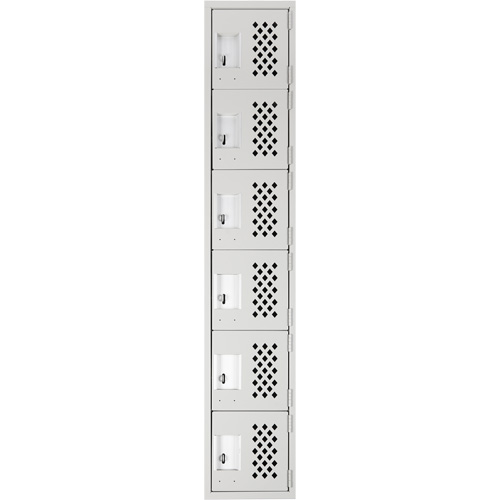 Petit casier perfor&eacute; Clean-Line, 6 niveaux, 12" x 72" x 12", Acier Les Distributions ICE