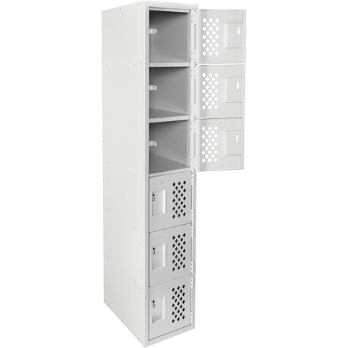 Petit casier perfor&eacute; Clean-Line, 6 niveaux, 12" x 72" x 12", Acier Les Distributions ICE