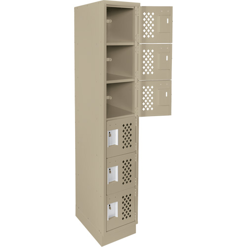 Petit casier perfor&eacute; Clean-Line, 6 niveaux, 15" x 72" x 12", Acier Les Distributions ICE