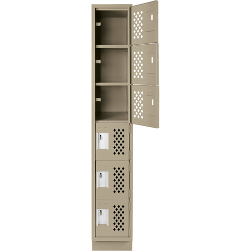 Petit casier perfor&eacute; Clean-Line, 6 niveaux, 15" x 72" x 12", Acier Les Distributions ICE