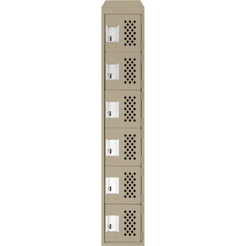 Petit casier perfor&eacute; Clean-Line, 6 niveaux, 12" x 72" x 12", Acier Les Distributions ICE