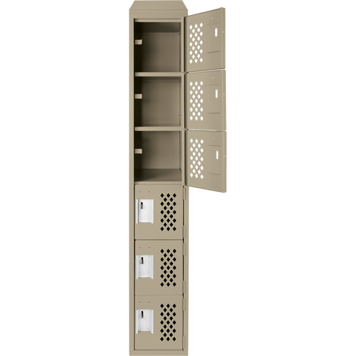 Petit casier perfor&eacute; Clean-Line, 6 niveaux, 12" x 72" x 12", Acier Les Distributions ICE