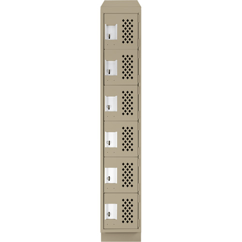 Petit casier perfor&eacute; Clean-Line, 6 niveaux, 12" x 72" x 12", Acier Les Distributions ICE