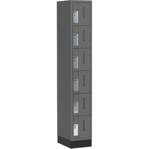 Casiers robustes Concorde, 6 niveaux, 12" x 18" x 76", Acier, Charbon, Soud&eacute; (assembl&eacute;) Les Distributions ICE
