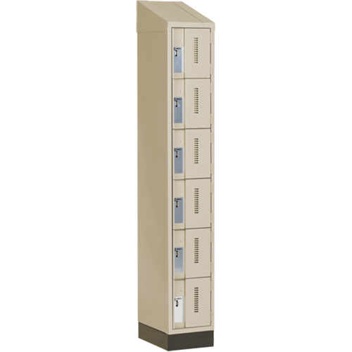 Casiers robustes Concorde, 6 niveaux, 12" x 18" x 82", Acier, Beige, Soud&eacute; (assembl&eacute;) Les Distributions ICE