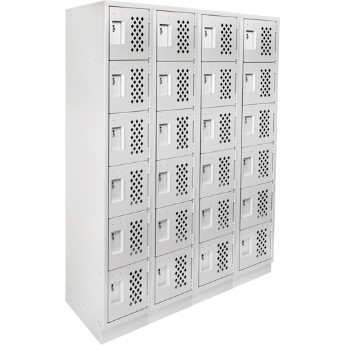 Casiers &eacute;conomiques perfor&eacute;s et assembl&eacute;s Clean Line, 6 niveaux, Bloc de 4, 18" x 72" x 12", Acier Les Distributions ICE