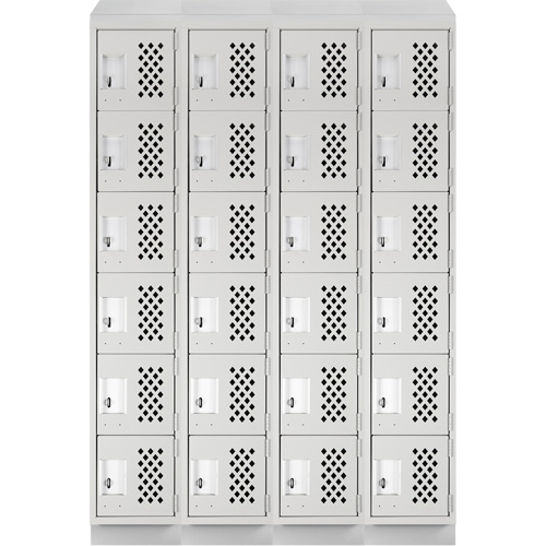 Casiers &eacute;conomiques perfor&eacute;s et assembl&eacute;s Clean Line, 6 niveaux, Bloc de 4, 18" x 72" x 12", Acier Les Distributions ICE