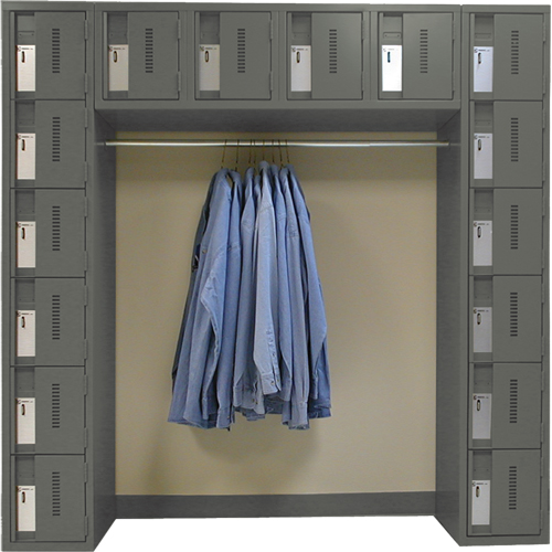 Arches de casiers robustes Concorde, 16 niveaux, Bloc de 3, 18" x 72" x 72", Acier Les Distributions ICE