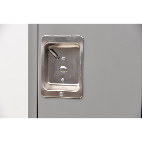 Lockers, 2 -tier, 12" x 18" x 72", Steel, Grey, Knocked Down Les Distributions ICE