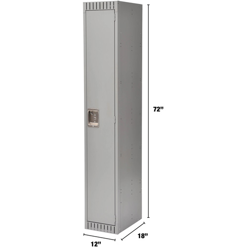 Lockers, 12" x 18" x 72", Steel, Grey, Knocked Down Les Distributions ICE