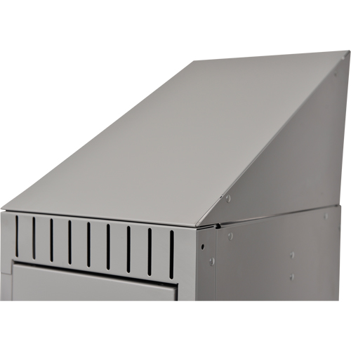Dessus en pente, Bloc de 1, 18" p x 12" la x 10" ha, Gris, Acier Les Distributions ICE