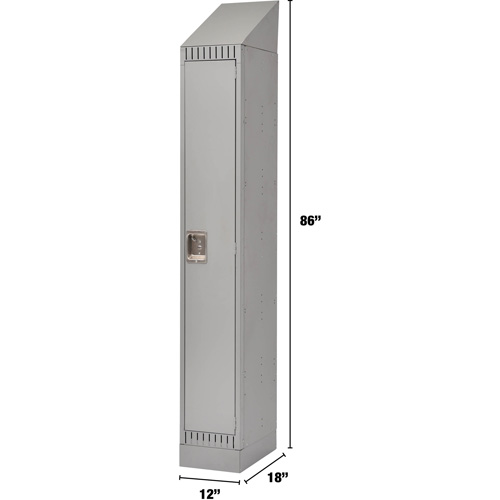 Lockers, 12" x 18" x 86", Steel, Grey, Knocked Down Les Distributions ICE