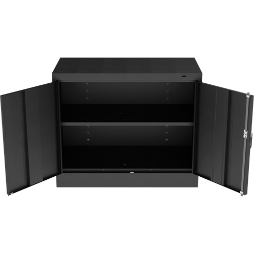 Standard Desk-High Cabinet, Steel, 30" H x 36" W x 18" D, Black Les Distributions ICE