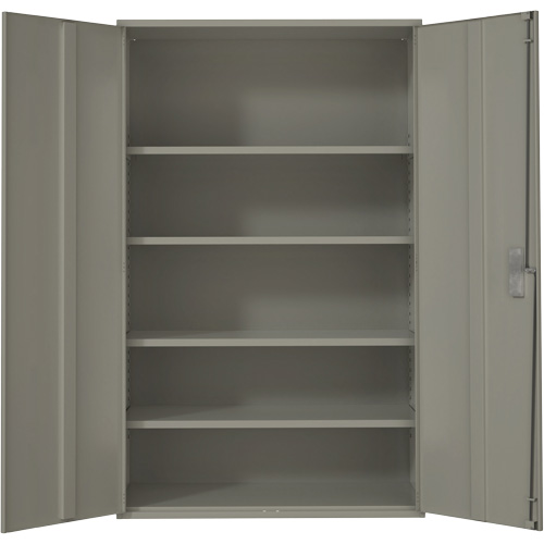 Armoire de rangement Hi-Boy tr&egrave;s large, Acier, 4 Tablettes, 72" h x 48" la x 24" P, Gris Les Distributions ICE