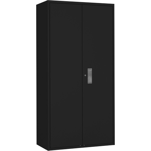 Wardrobe Storage Cabinet, Steel, 36" W x 18" D x 72" H, Black Les Distributions ICE