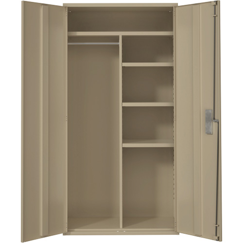 Armoire de rangements combin&eacute;s, Acier, 6 Tablettes, 72" h x 36" la x 18" P, Beige Les Distributions ICE