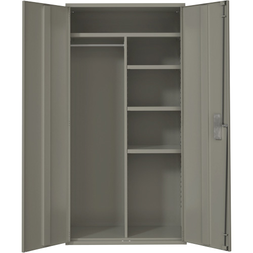 Combination Storage Cabinet, Steel, 6 Shelves, 72" H x 36" W x 18" D, Grey Les Distributions ICE