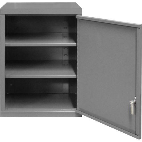 Armoire murale, 27" h x 13-11/16" la x 18" p, 2 tablettes, Acier, Gris Les Distributions ICE