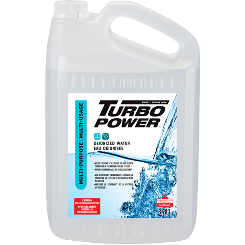 Turbo Power Multi-Purpose Deionized Water, Jug Les Distributions ICE