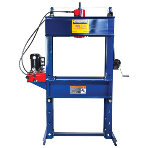 Double Acting Shop Press with Electric Pump, 100 tons Capacity Les Distributions ICE