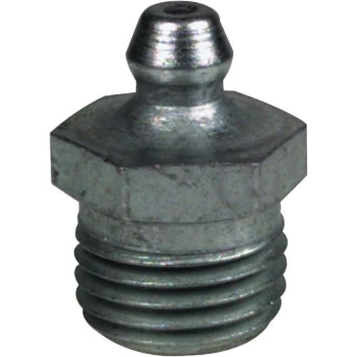 Straight Extra-Short Grease Fitting, Steel, 0.25 NPT Thread Les Distributions ICE