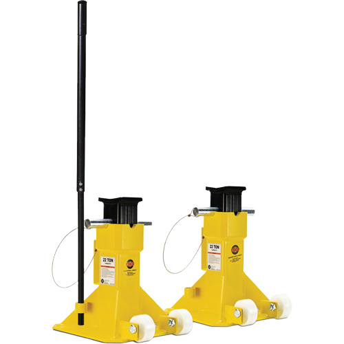 EZ-Wheel Jack Stand, Locking Pin, 22 Tons Capacity, 13-1/2" - 20" H Les Distributions ICE