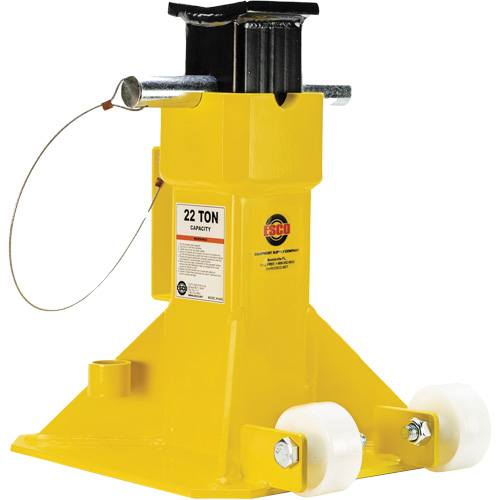 EZ-Wheel Jack Stand, Locking Pin, 22 Tons Capacity, 13-1/2" - 20" H Les Distributions ICE