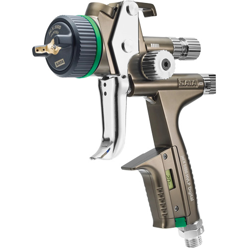 Pistolet de peinture de premi&egrave;re qualit&eacute; pour peinture automobile avec psi num&eacute;rique X5500 HVLP 1,2 I RPS D, Entr&eacute;e d'air 1/4" NPT, 15,19 pi³/min, Capacit&eacute; 0,6 L/0,9 L, 0,17 psi Les Distributions ICE