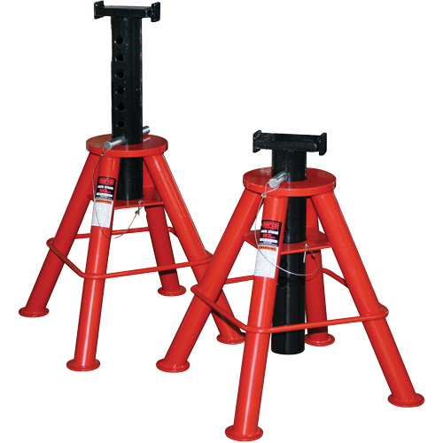 High Height Jack Stand, Locking Pin, 10 Tons Capacity, 28" - 47" H Les Distributions ICE