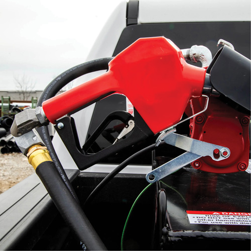 Pistolet de distribution automatique rouge pour essence Les Distributions ICE
