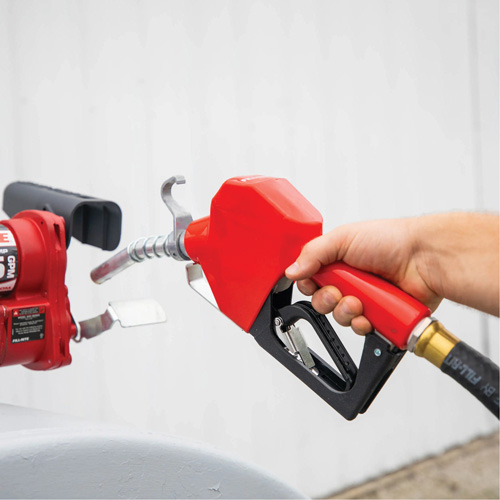 Pistolet de distribution automatique rouge pour essence Les Distributions ICE