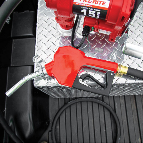 Pistolet de distribution automatique rouge pour essence Les Distributions ICE